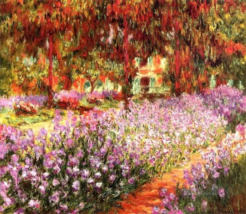  flores - El jardín también conocido como Iris Claude Monet Impresionismo Flores
